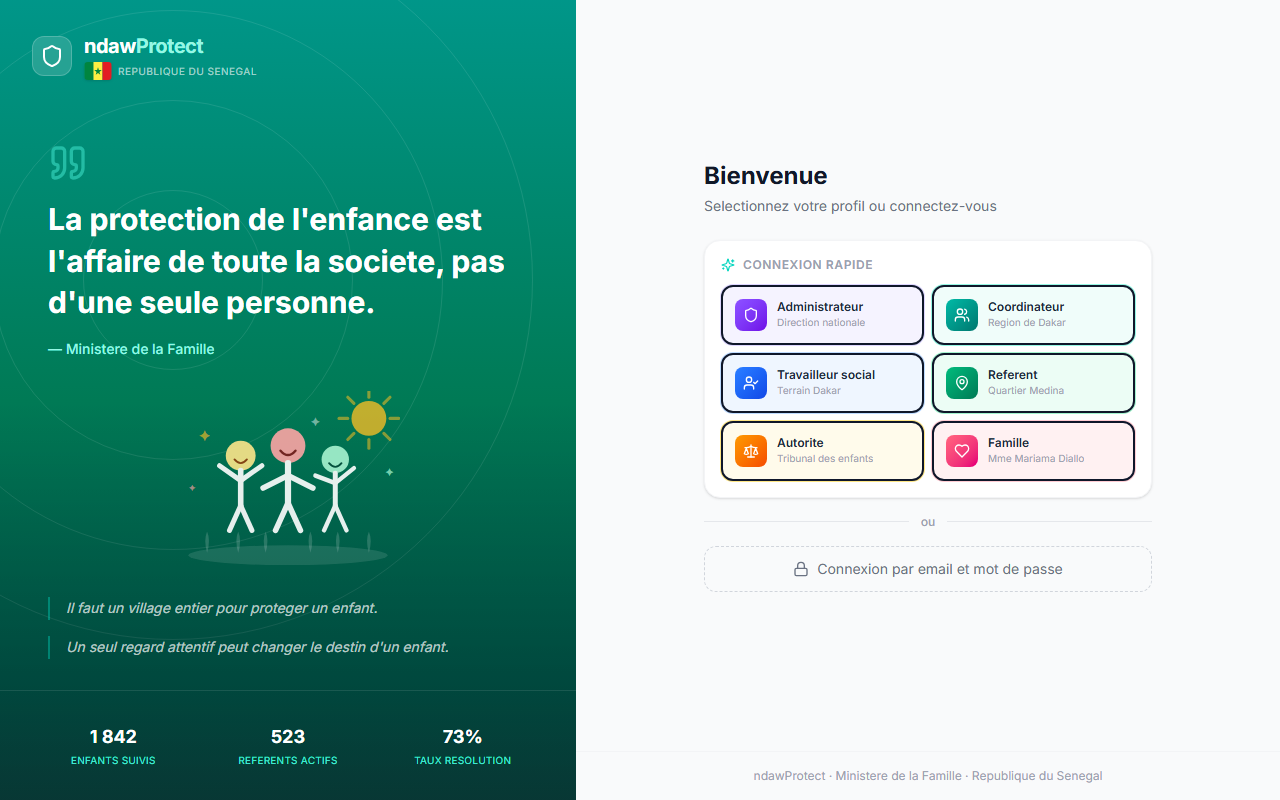 NdawProtect - Page d'accueil